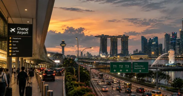 Private airport transfer pickup at Singapore Changi Airport