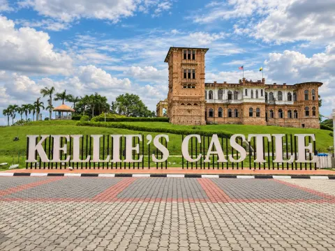 Kellie’s Castle’s unfinished mansion and arched façade in Batu Gajah, Perak