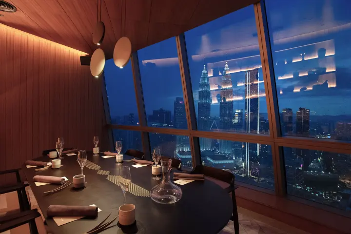 Dewakan restaurant at Naza Tower Kuala Lumpur skyline dining