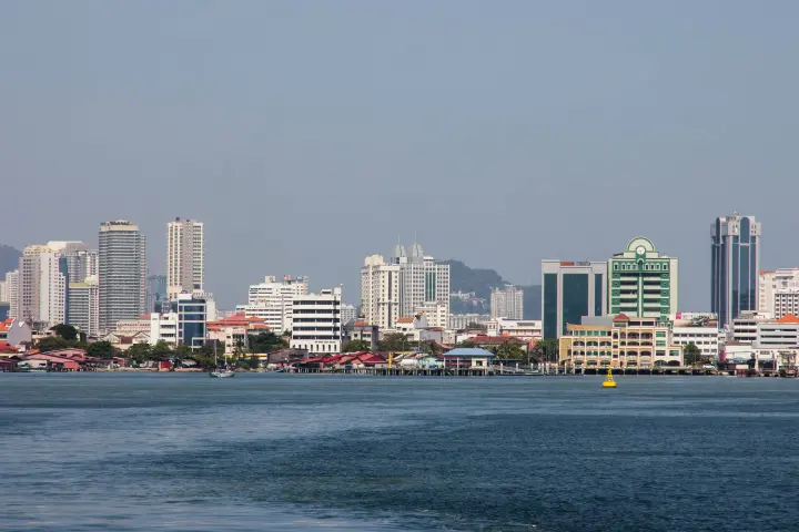 George Town waterfront skyline in Penang, Malaysia — photo by cat_collector, CC BY 2.0